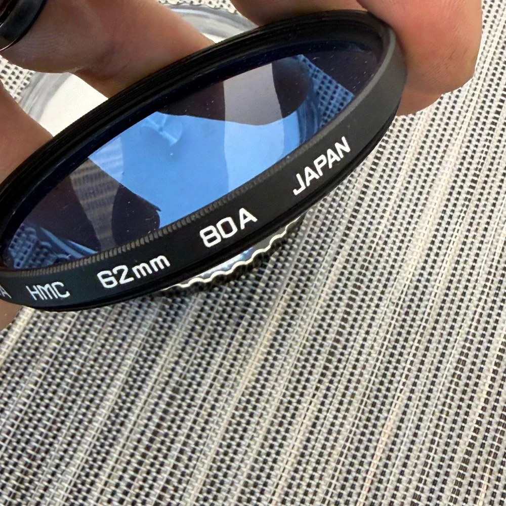 Hoya HMC 80A Blue Conversion & Ambico Polarizer 8945 Camera Lens Filters 62mm